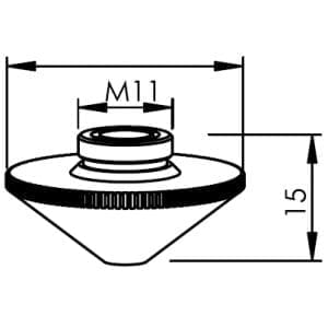 Precitec Double Nozzle 0.9 mm-5.0 mm (10 pk)
